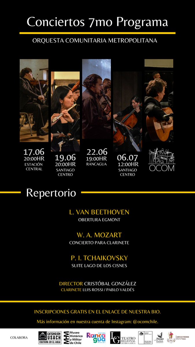 In my non-academic life... This year I started playing with this community orchestra. Our first concert series of the year is starting soon. #ocom