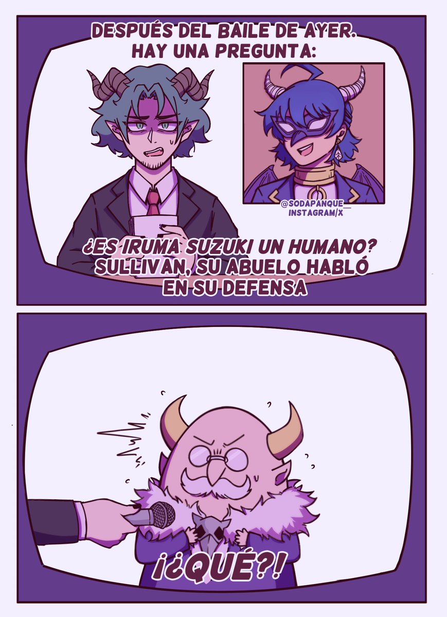 sodapanque__'s tweet photo. No sé cómo llegar al fandom de Iruma, pero tengo algunos dibujos fusionados con memes y un crossover 👊😔 #mairuma #irumafanart #irumatwt #sullivanfanart #mairimashitairumakun https://t.co/0yU0m2iywO