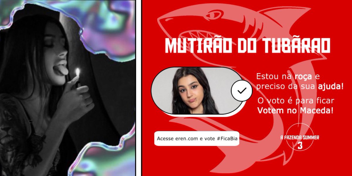 putythinker's tweet photo. 🦈MUTIRÃO DO TUBARÃO🦈

🚨 O VOTO É PARA FICAR. VOTE BIA!

⏰ ENCERRAMENTO: 21:25

⚠️ FOCO NO EREN!

🔗 Link: https://t.co/tECPnjKkTM

#FicaBia🦈 #AFazendaSummer3 #AFS3 https://t.co/04xtqxmu9M