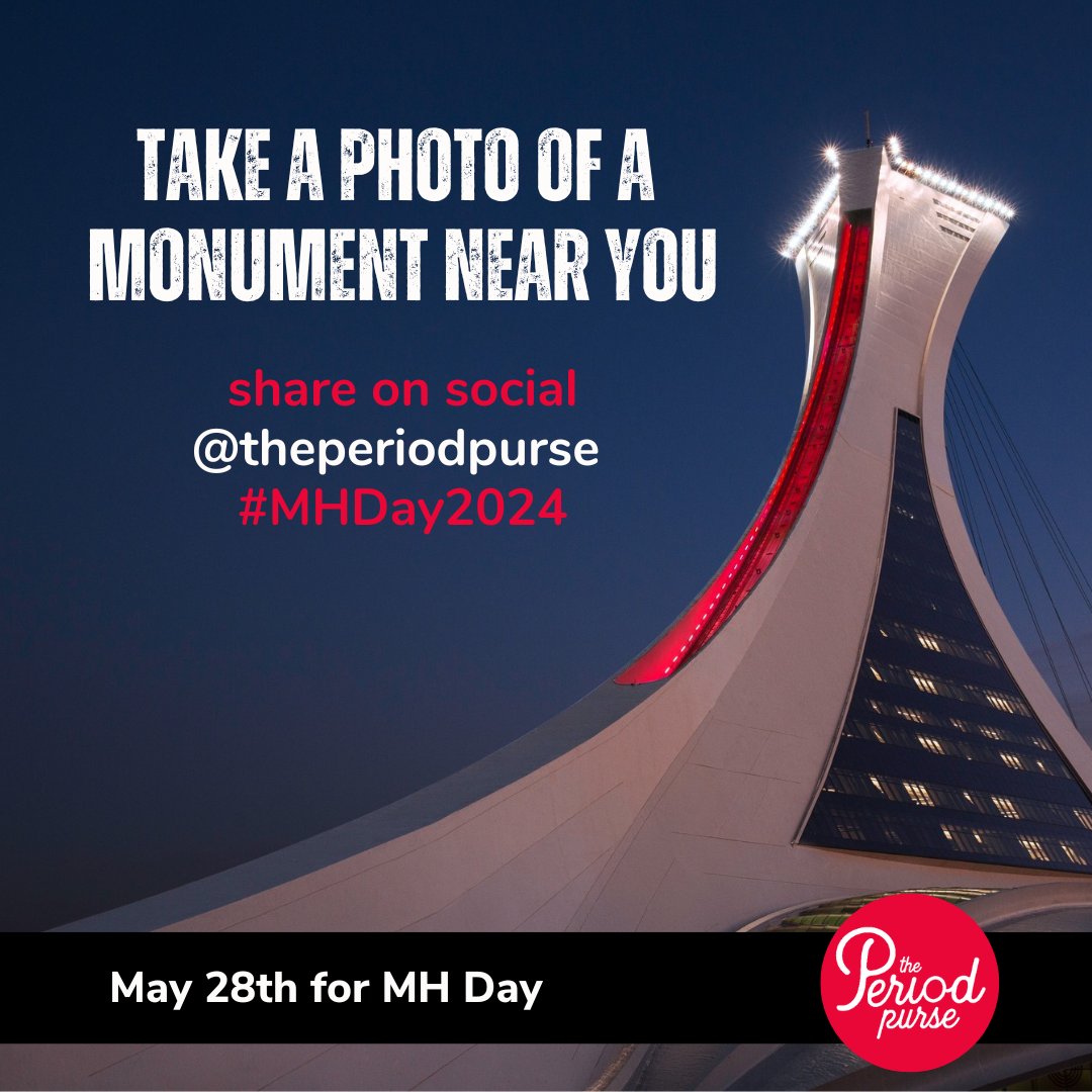 The Period Purse has been working with all levels of government and businesses to celebrate MH Day tomorrow! 

Is your community showing up?
🩸Monuments lit up red
🩸Period Flags displayed
🩸Period Proclamations signed

Share and get excited-theperiodpurse.com/mhday2024.html 

#MHDay2024
