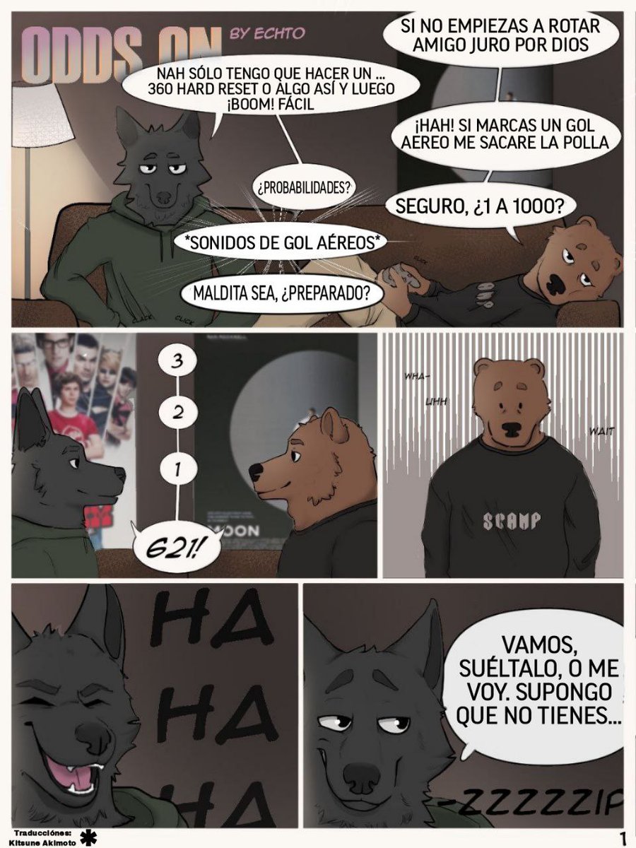 sunekiakimoto99's tweet photo. Chicos buenas tardes acabo de terminar otro cómic más espero que les guste y muchas gracias a @echtofluff por darme el permiso de traducirlo para leerlo completo en mi canal de telegram #furry #gay #amigos https://t.co/3vRakAva7x https://t.co/Y71yC8vfYZ