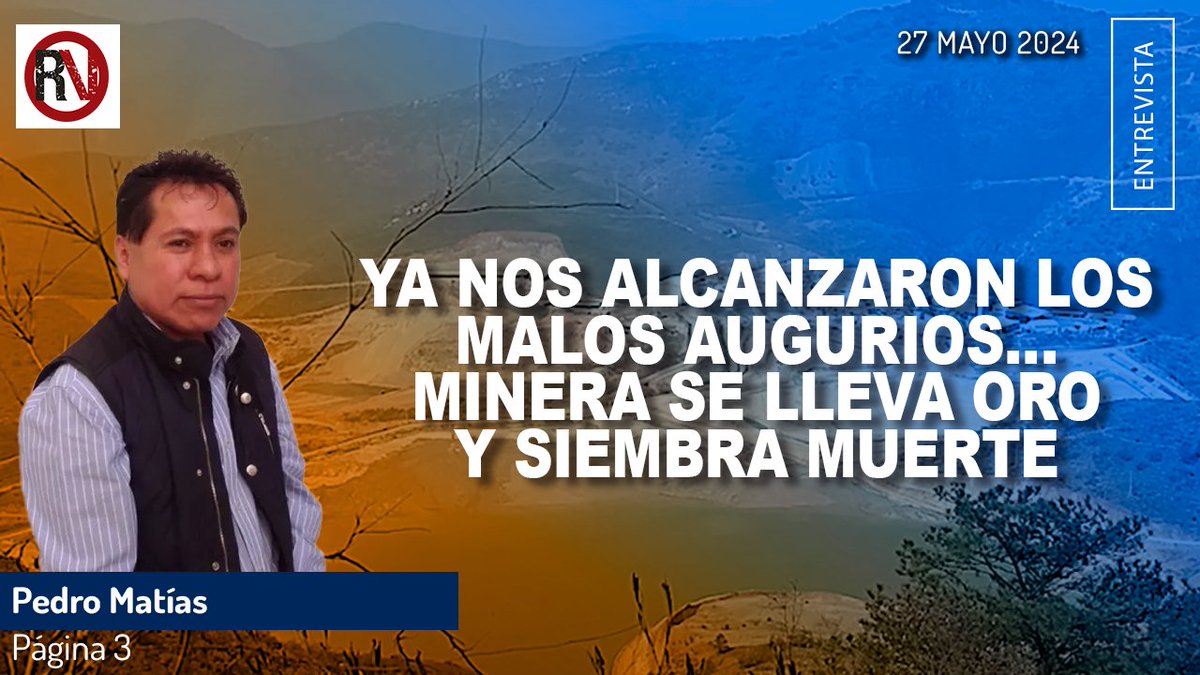 🔥#Entérate #Entrevista 💬 @PedroMatias8 ⬇️ A 13 años de que entró en operaciones la #mina #ElÁguila, convirtió en veneno el #agua del Río Grande, secó manantiales y ojos de agua, contaminó pozos y generó enfermedades como el #cáncer. #Infórmate👇 youtu.be/_YAP3bXId34