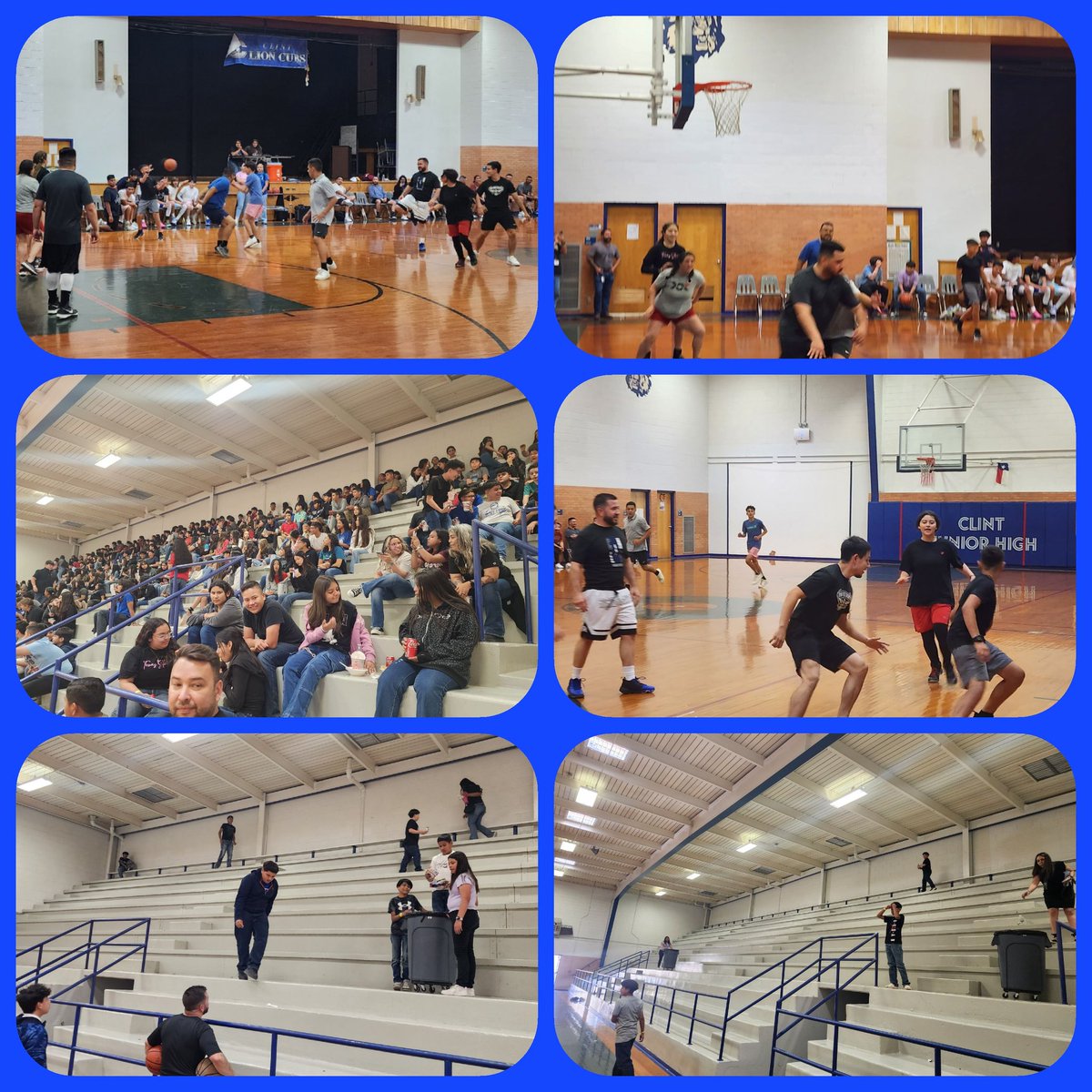 Yadiragallocli1's tweet photo. Last week was full of celebrations, @ClintJHS we celebrated.... 1)  Teachers vs. Students and wow, the 8th graders were warriors, but teachers knew exactly what to do to win!  Thank you Mrs. Vargas for helping StuCo clean up after the game 💙💙 https://t.co/yAFrQfxJE4