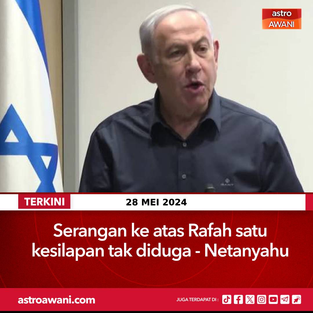 Perdana Menteri Israel, Benjamin Netanyahu akui kesilapan apabila puluhan warga Palestin yang berlindung di Rafah maut.

Badan dunia seperti PBB, pemimpin dan warga global kecam tindakan rejim Zionis.

Ikuti berita terkini di grid.astroawani.com

#AWANInews