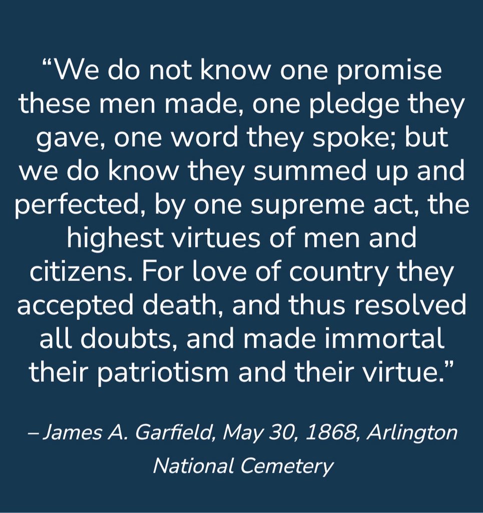 Beautiful Memorial Day Tribute - Spoken by James A. Garfield on May 30th, 1968, Arlington National Cemetery God Bless the righteous 🙏🇺🇲🙏