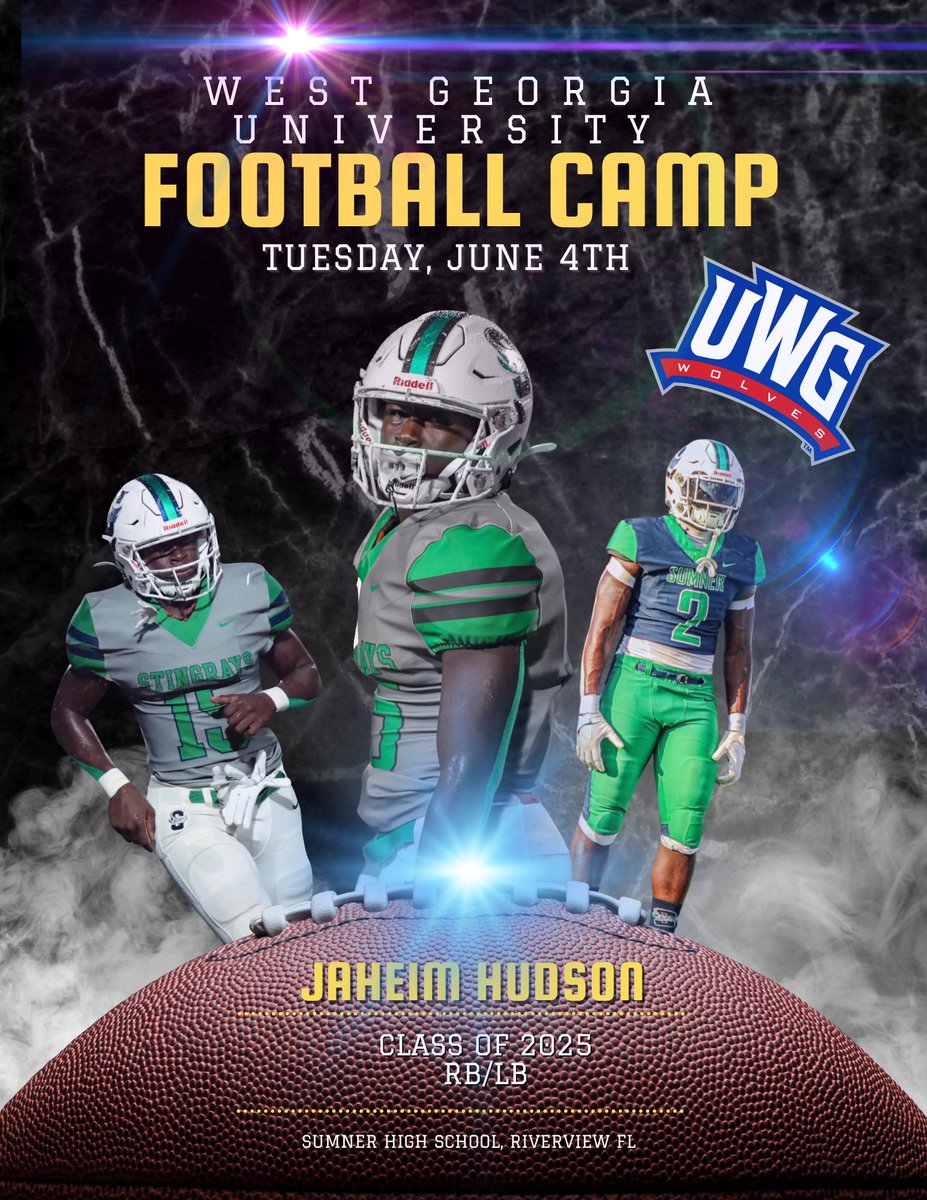 Jaheim Hudson (@jaheimhudson2) on Twitter photo I am looking forward to showcase my talent at the West Georgia University football camp this June. <a href="/_CoachBTaylor/">Coach Brandon Taylor</a>
#classof2025 #westgeorgiafootball #sumnerhigh
<a href="/LorenzoMcDougl1/">Lorenzo McDougle</a> I am looking forward to showcase my talent at the West Georgia University football camp this June. <a href="/_CoachBTaylor/">Coach Brandon Taylor</a>
#classof2025 #westgeorgiafootball #sumnerhigh
<a href="/LorenzoMcDougl1/">Lorenzo McDougle</a>