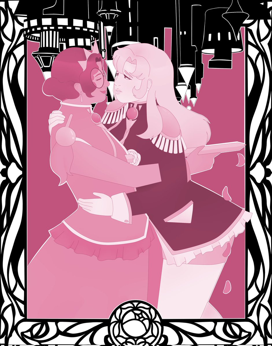 My Revolutionary Girl Utena piece I submitted to the local anime conventions art contest, I won 2nd place in the digital media category #revolutionarygirlutena