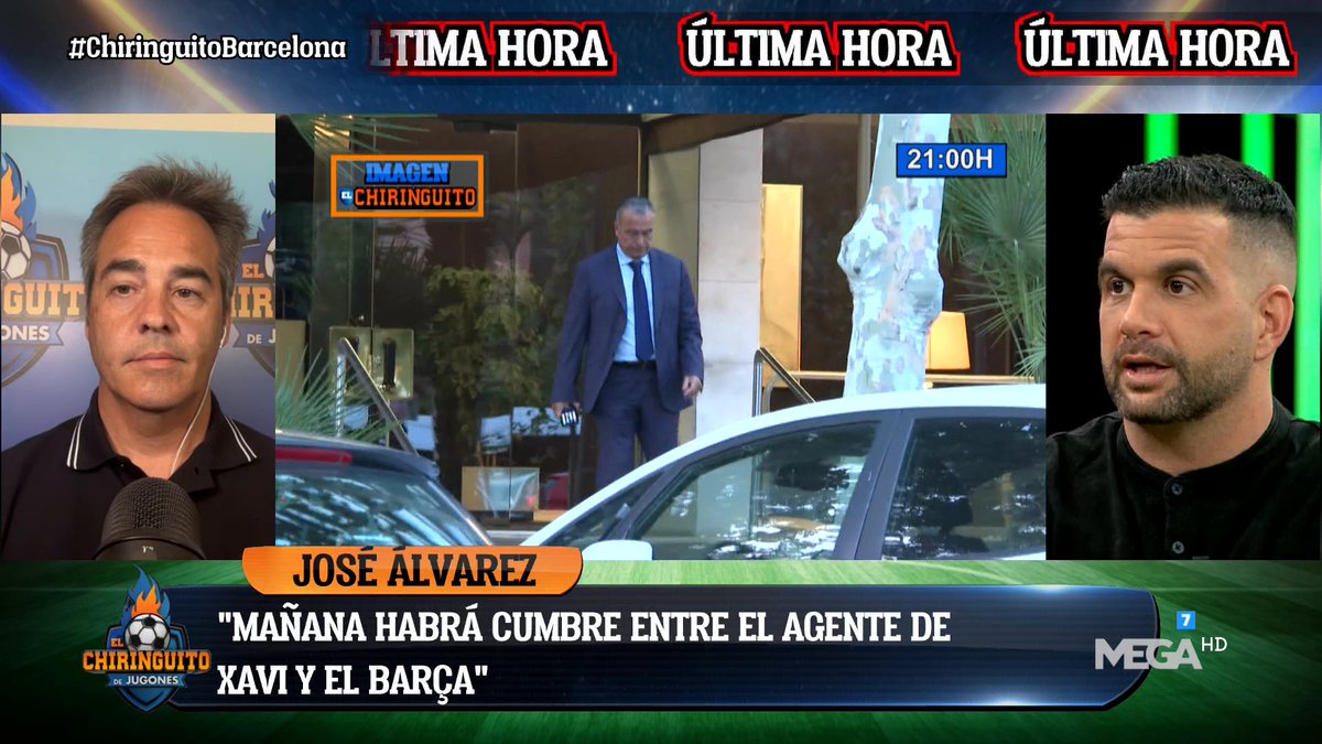 🔵🔴 'Este martes habrá cumbre entre el agente de Xavi y el Barça'. 💰 'El club cree que Xavi no perdonará el 100% de su finiquito'. Información de @10JoseAlvarez en #ChiringuitoBarcelona.