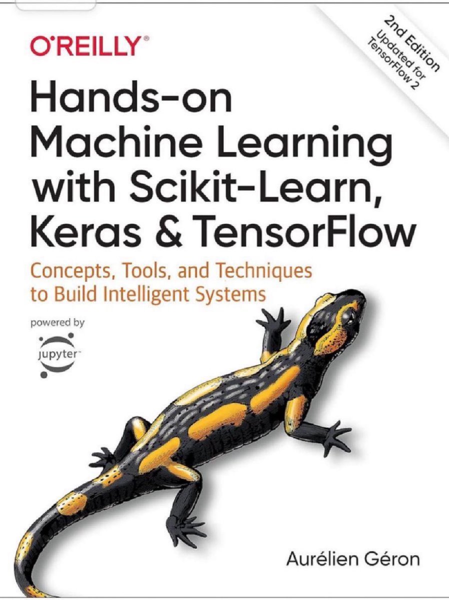 Learn #Python #MachineLearning Notebooks in these Tutorials: …e-learning-with-python.readthedocs.io/en/latest/
————
#ML #BigData #DataScience #Coding #DeepLearning #DataScientists #AI #TensorFlow #Keras 
————
➕See brilliant book by @aureliengeron 
➡️ amzn.to/2BODcN9 ⬅️
🌟~2800 5-star ratings🌟