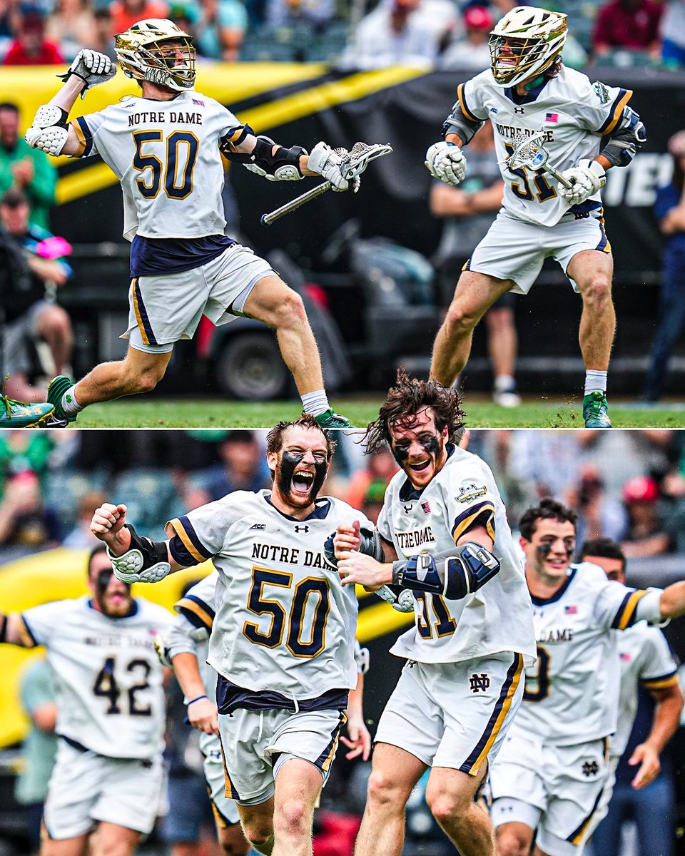 In their final collegiate game as teammates at Notre Dame, brothers Chris and Pat Kavanagh made sure it was a memorable one: ✅ 5 goals for Chris ✅ 6 assists for Pat ✅ Secured back-to-back national titles