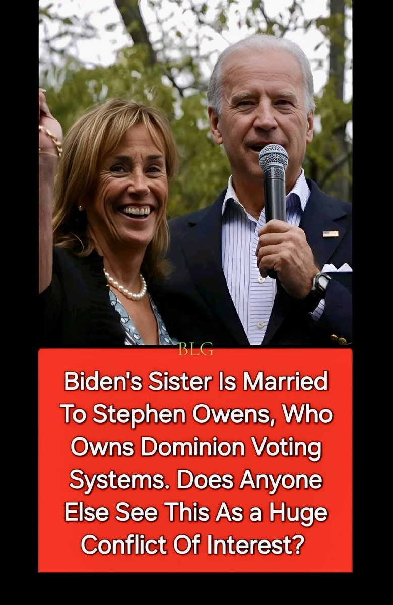 NO wonder the Democrats want to use Dominion Voting Systems!!!👇🤬 Biden's brother-in-law OWNS Dominion Voting Systems. #ConflictOfInterest #Corruption #Fraud