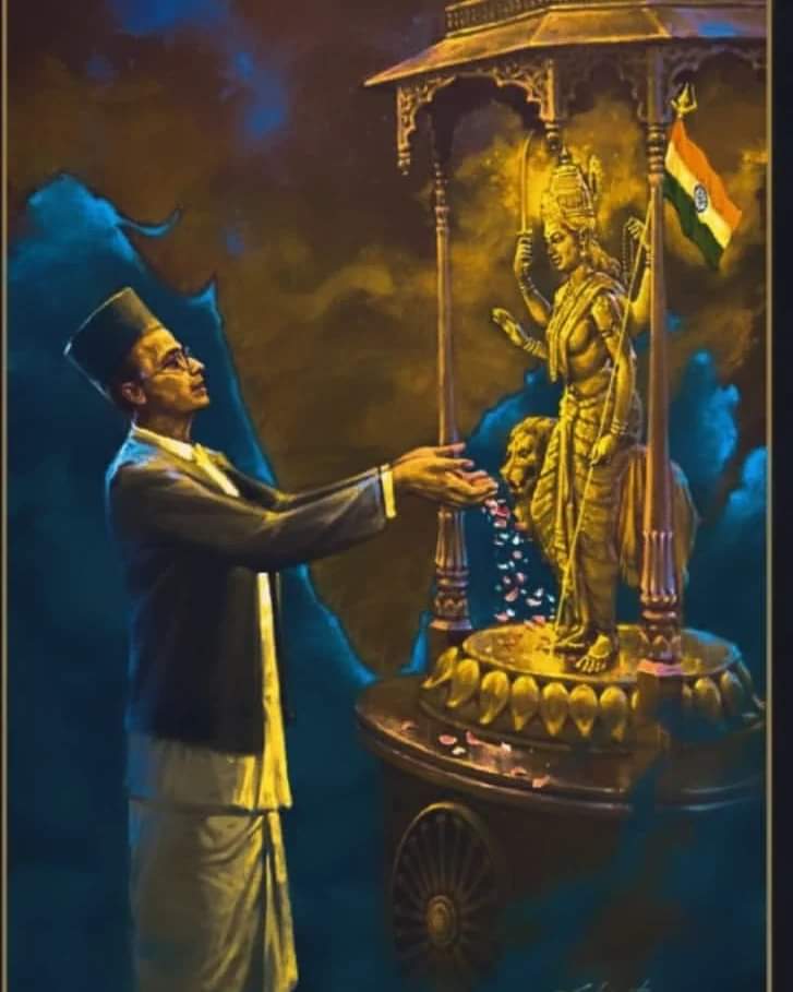 *राष्ट्रभक्तीची धगधगती ज्वाला,अखंड हिंदु राष्ट्राचे पुरस्कर्ते,भारतीय क्रांतिकारकांचे मुकुटमणी आणि हिंदुतेजसुर्य,भारतीय स्वातंत्र्य लढ्यातील अग्रनेते,विचारवंत,तत्त्वज्ञ स्वातंत्र्यवीर विनायक दामोदर सावरकर यांना जयंतीनिमित्त विनम्र अभिवादन..🙏🚩*