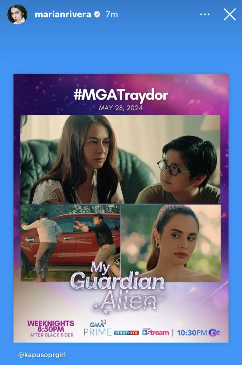 Martes #MGATraydor #MyGuardianAlien Marian Rivera