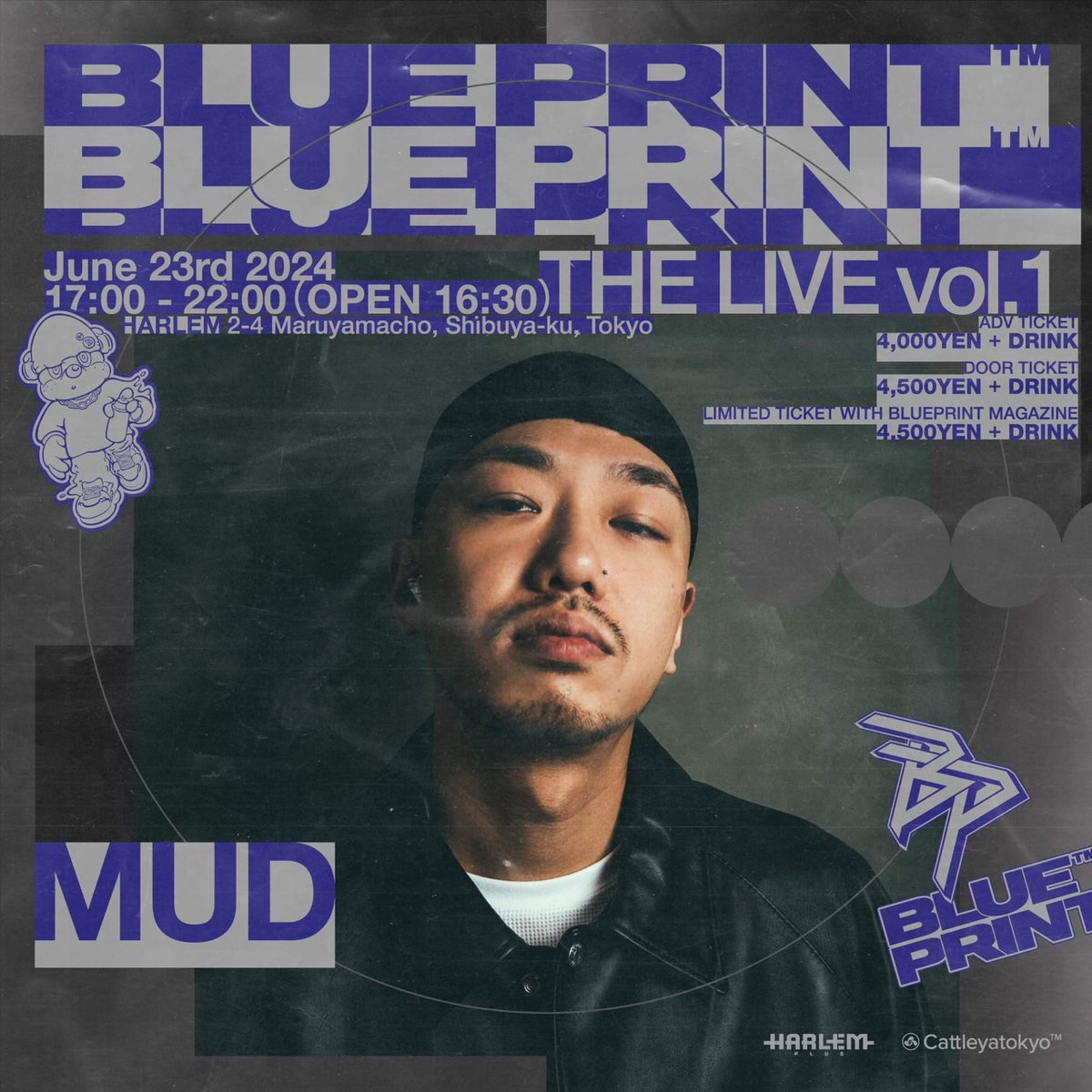 harlemplus's tweet image. 【Ticket Now On Sale】  

HIPHOPにフォーカスしたマルチモーダルなプロジェクトである『BLUEPRINT™』が手がける第1回目のLIVE EVENT

Date：2024年6月23日(日)  
Time：OPEN16:30 / START17:00    

■TICKET INFO： eplus.jp/sf/detail/4094…