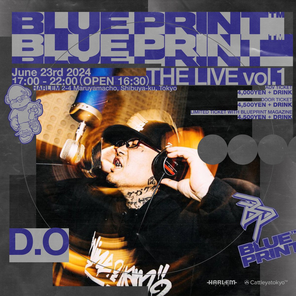harlemplus's tweet image. 【Ticket Now On Sale】  

HIPHOPにフォーカスしたマルチモーダルなプロジェクトである『BLUEPRINT™』が手がける第1回目のLIVE EVENT

Date：2024年6月23日(日)  
Time：OPEN16:30 / START17:00    

■TICKET INFO： eplus.jp/sf/detail/4094…