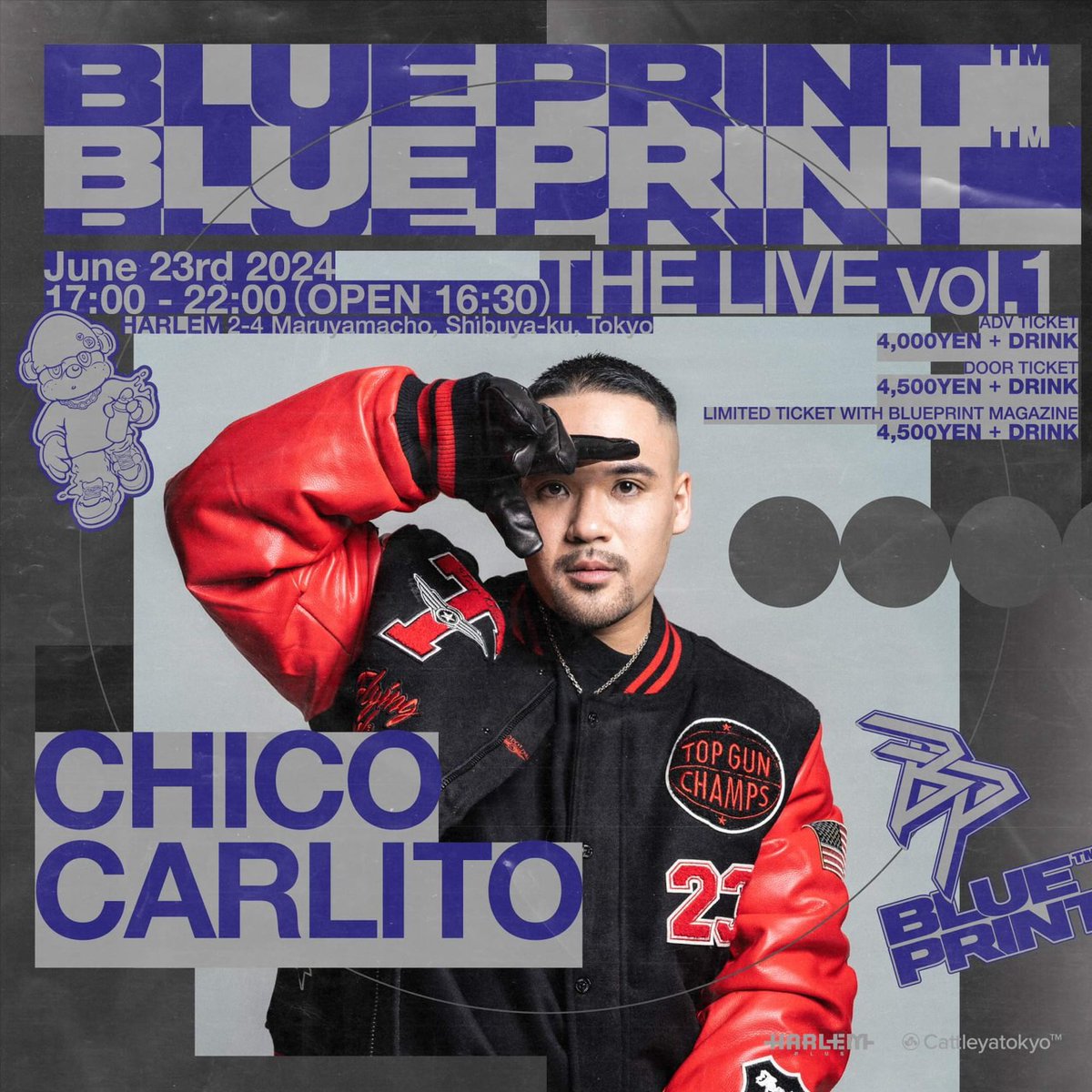harlemplus's tweet image. 【Ticket Now On Sale】  

HIPHOPにフォーカスしたマルチモーダルなプロジェクトである『BLUEPRINT™』が手がける第1回目のLIVE EVENT

Date：2024年6月23日(日)  
Time：OPEN16:30 / START17:00    

■TICKET INFO： eplus.jp/sf/detail/4094…