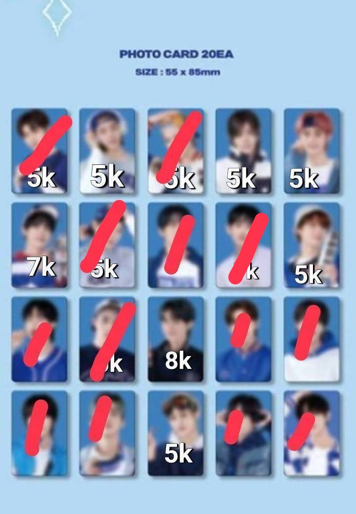 Wts SHARING NCT ZONE OLD SCHOOL VER 

Johnny 5k
Yuta 5k
Kun 5k
Doyoung 7k 
Jungwoo 5k
Hendery 8k
Yangyang 5k

Bersih Ina tinggal packing ✅

Wts nct Ina dream wayv 127