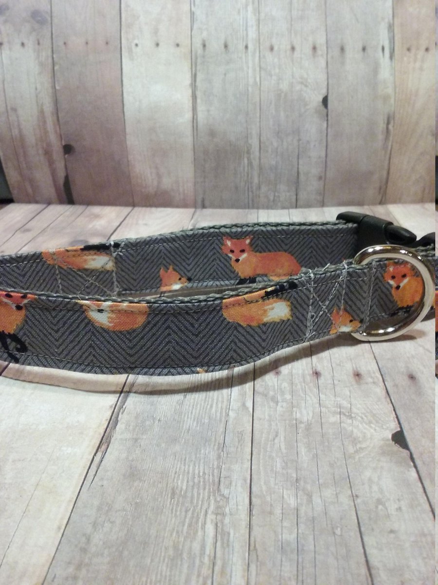 Fox Dog Collar, Adjustable dog Collar, gray and orange fox collar, 1 inch Dog collar, pet collars, handmade dog collar tuppu.net/c0d51bd0 #GiftsforMom #MothersDay #Handmadegifts #July4th #MemorialDay #FathersDay #giftsunder10 #ChristmasGifts