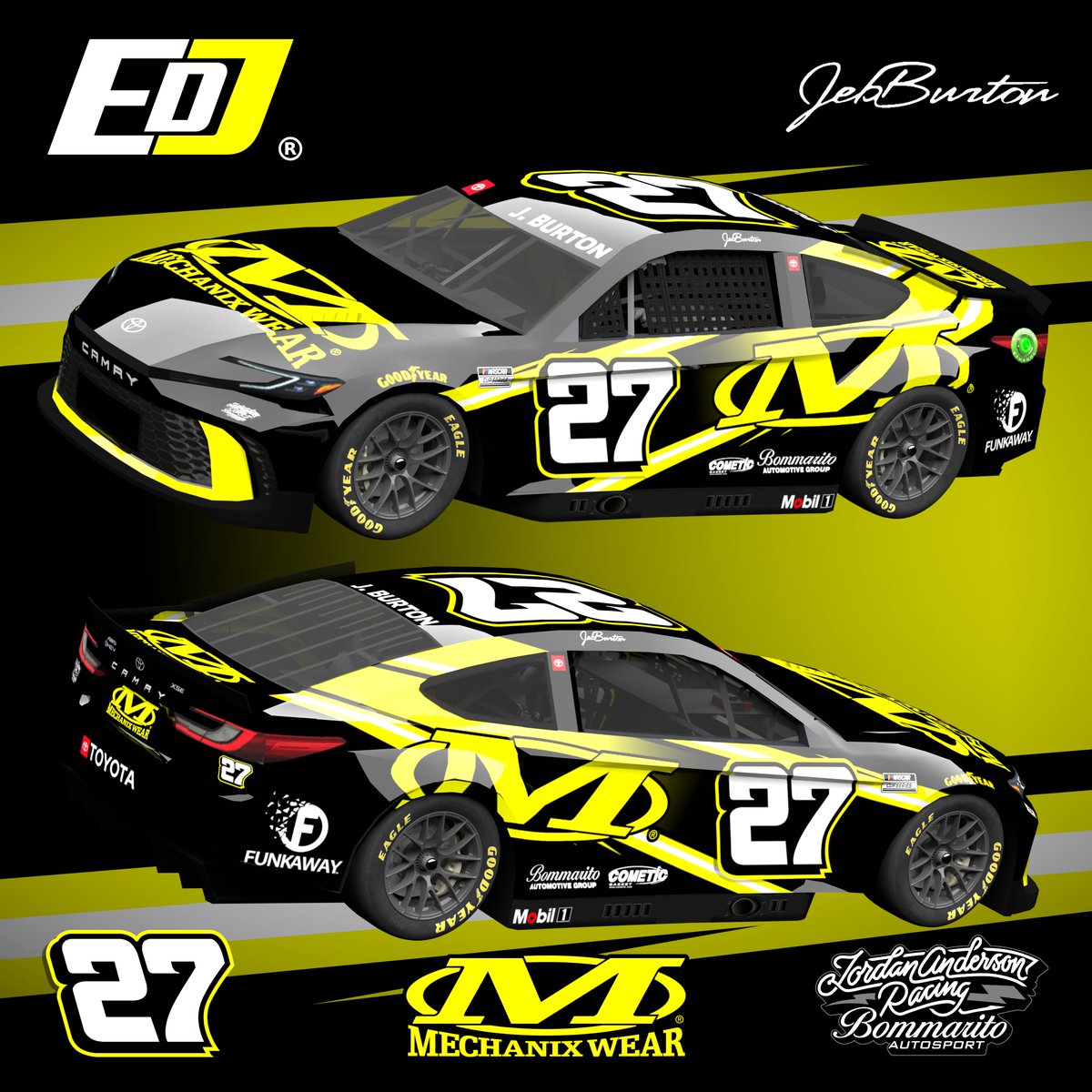 Mechanix Wear concept for @JebBurtonRacing