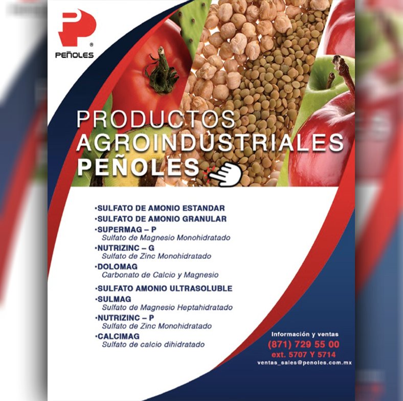 Industrias Peñoles Productos Agroindustriales Peñoles 🍅
.
.
.
.
#TecnoAgro #revista #agro #agricultura #agrícola #revistaagrícola #campo #peñoles #industriapeñoles