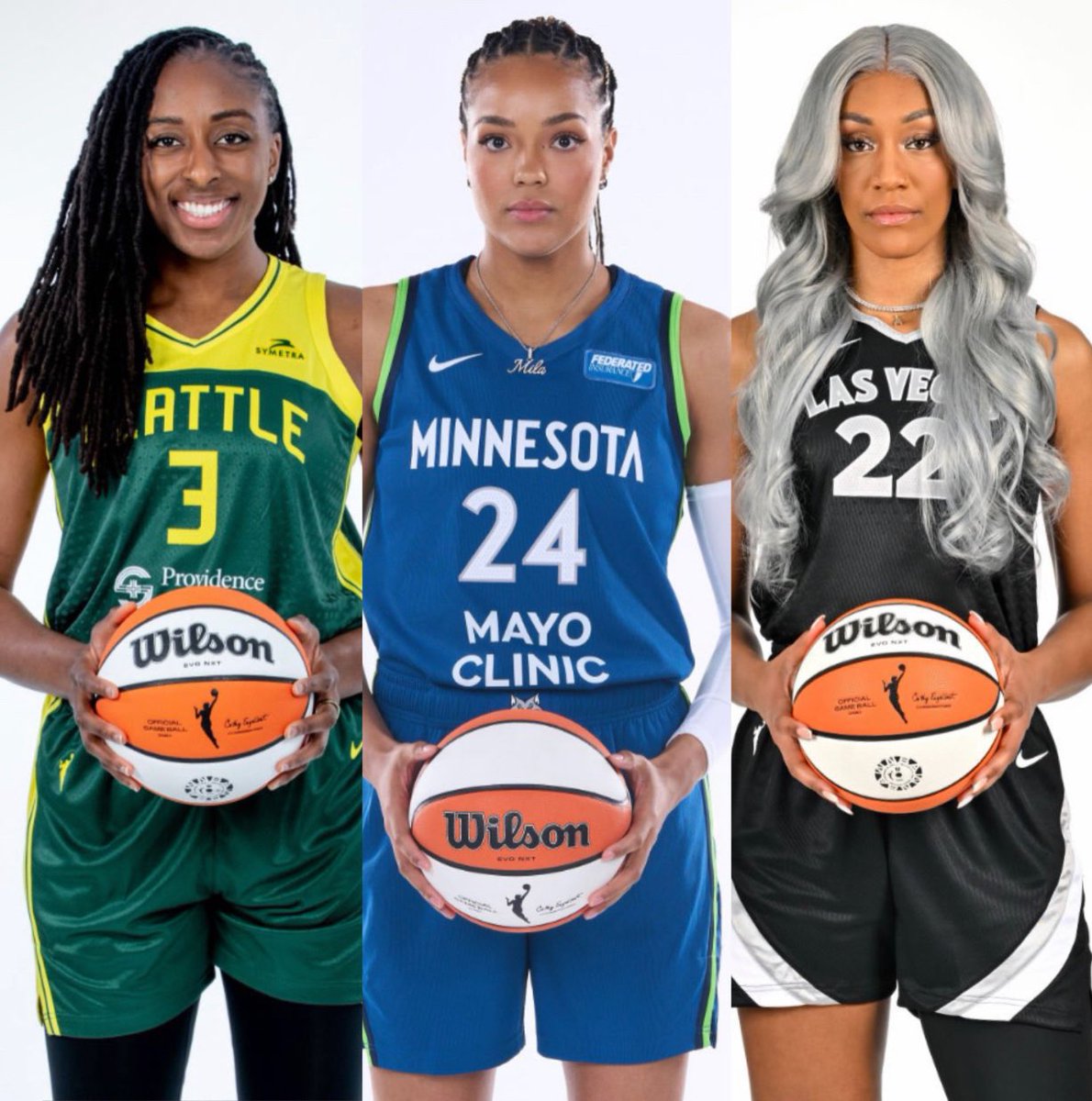 Here’s our top WNBA players through the first two weeks, Ranked: 1. Napheesa Collier (Minnesota) 2. A’ja Wilson (Las Vegas) 3. Nneka Oguwmike (Seattle) 4. Breanna Stewart (New York) 5. Jackie Young (Las Vegas) 6. Alyssa Thomas (Connecticut) 7. Kahleah Copper (Phoenix) 8.