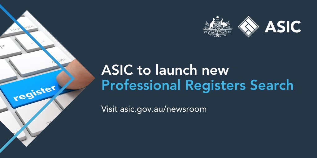 ASIC is launching a new streamlined Professional Registers Search (PRS). Releasing in late June 2024, the PRS allows users to review and search all of the professional registers databases with just one search bit.ly/44XLRcS