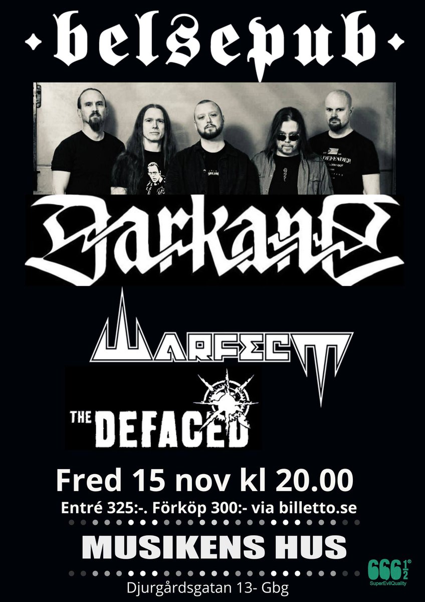 We confirmed for a show with DARKANE and THE DEFACED in Gothenburg on Nov 15th!

#warfect #thrash #thrashmetal #live #tour #gothenburg #belsepub #darkane #thedefaced