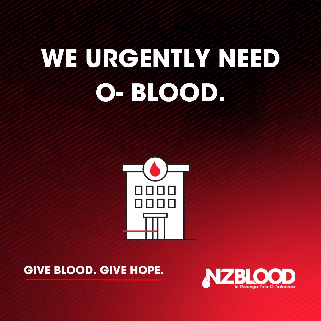 We urgently need O- blood. This is the universal blood type, meaning it can be given to anyone in an emergency. Please donate so we can meet increased demand.