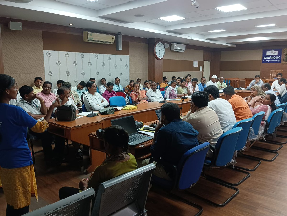 The recent District Coordination &amp; Executive Committee meeting was chaired  by the DC, Koppal &amp; the CEO, ZP. The officials expressed their interest to collaborate with KHPT to tackle malnutrition and deliver Life Skills Education sessions to girls in hostels across Koppal.
