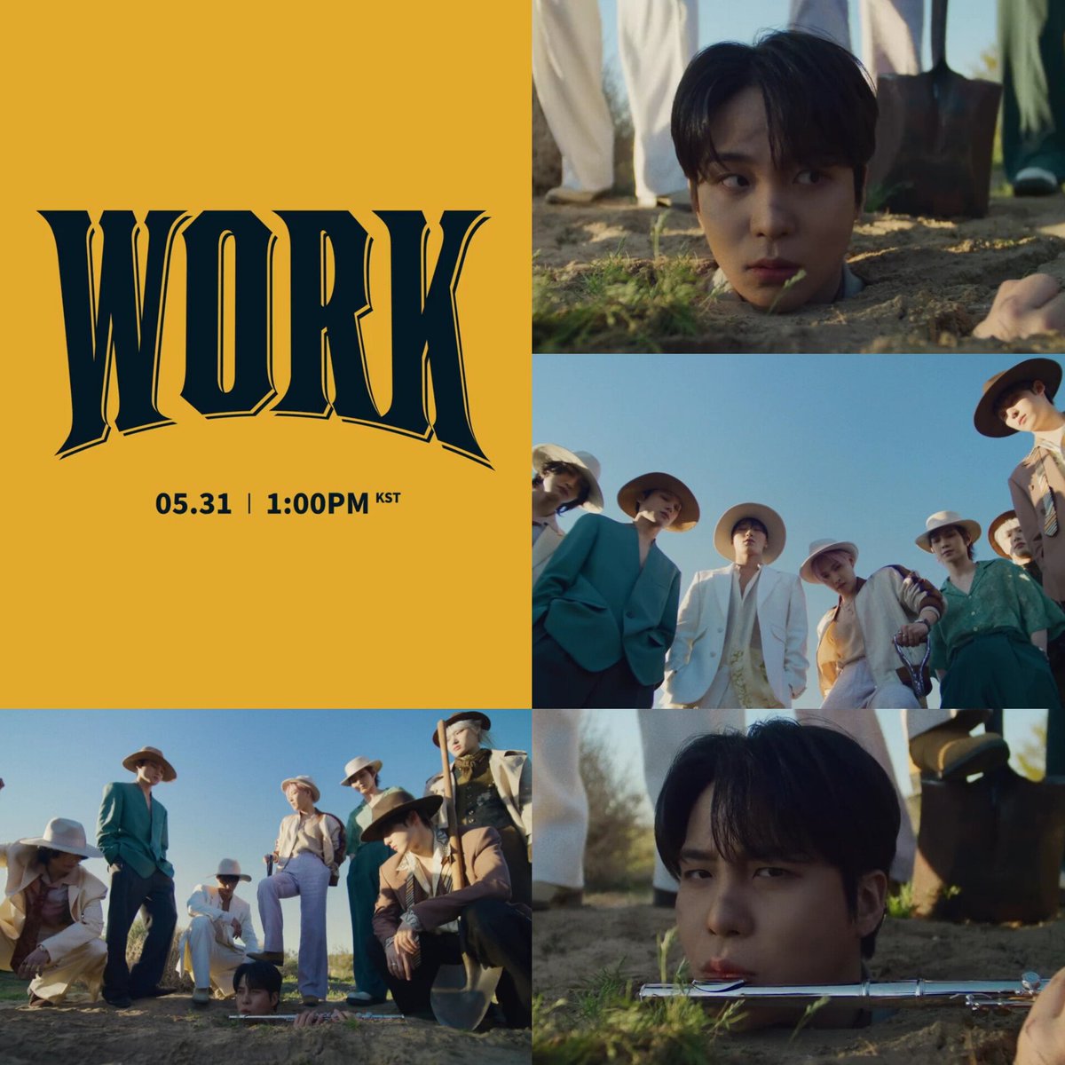 ATEEZUD's tweet photo. TIME TO WORK
#GoldenHour_Part1 
#ATEEZ #에이티즈 @ATEEZofficial 
https://t.co/X4pgkDcyC0 https://t.co/W56f3luOdO