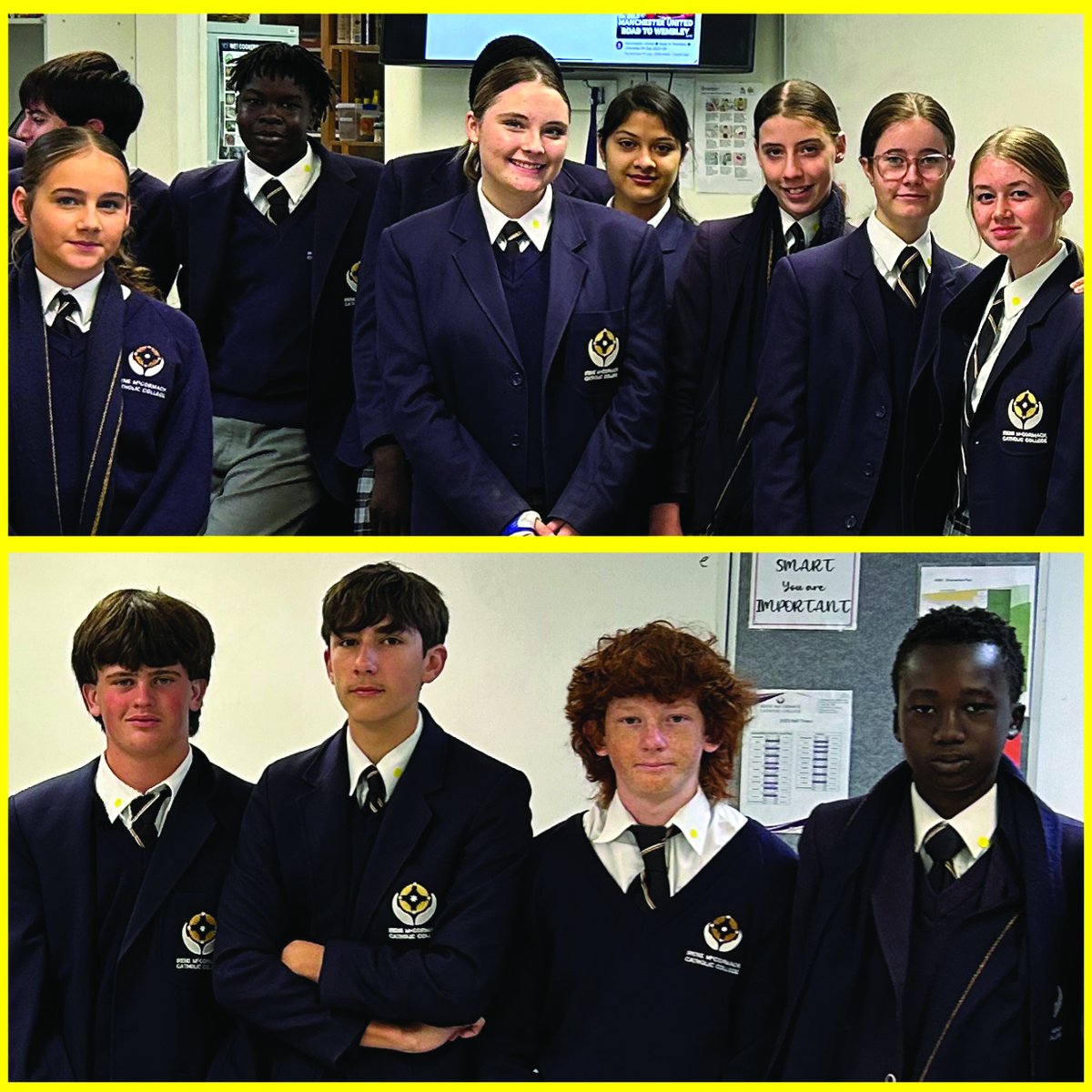 imccbutler's tweet photo. National Reconciliation Week: Learn, reflect, and unite. Students wear yellow on their collars for connection and respect. #ReconciliationWeek #Unity #Respect #imccbutler #catholicedwa" https://t.co/l50Mka1u0Y