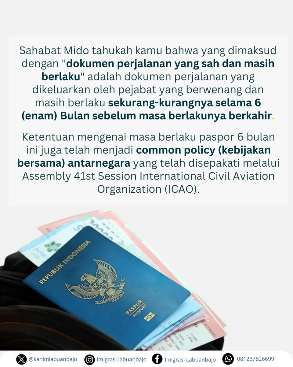 Sahabat Mido! Jangan lupa untuk mengecek Masa Berlaku Paspor kamu sebelum berpergian ke luar negeri ya

#paspor
#imigrasi
#imigrasilabuanbajo
#kamipasti