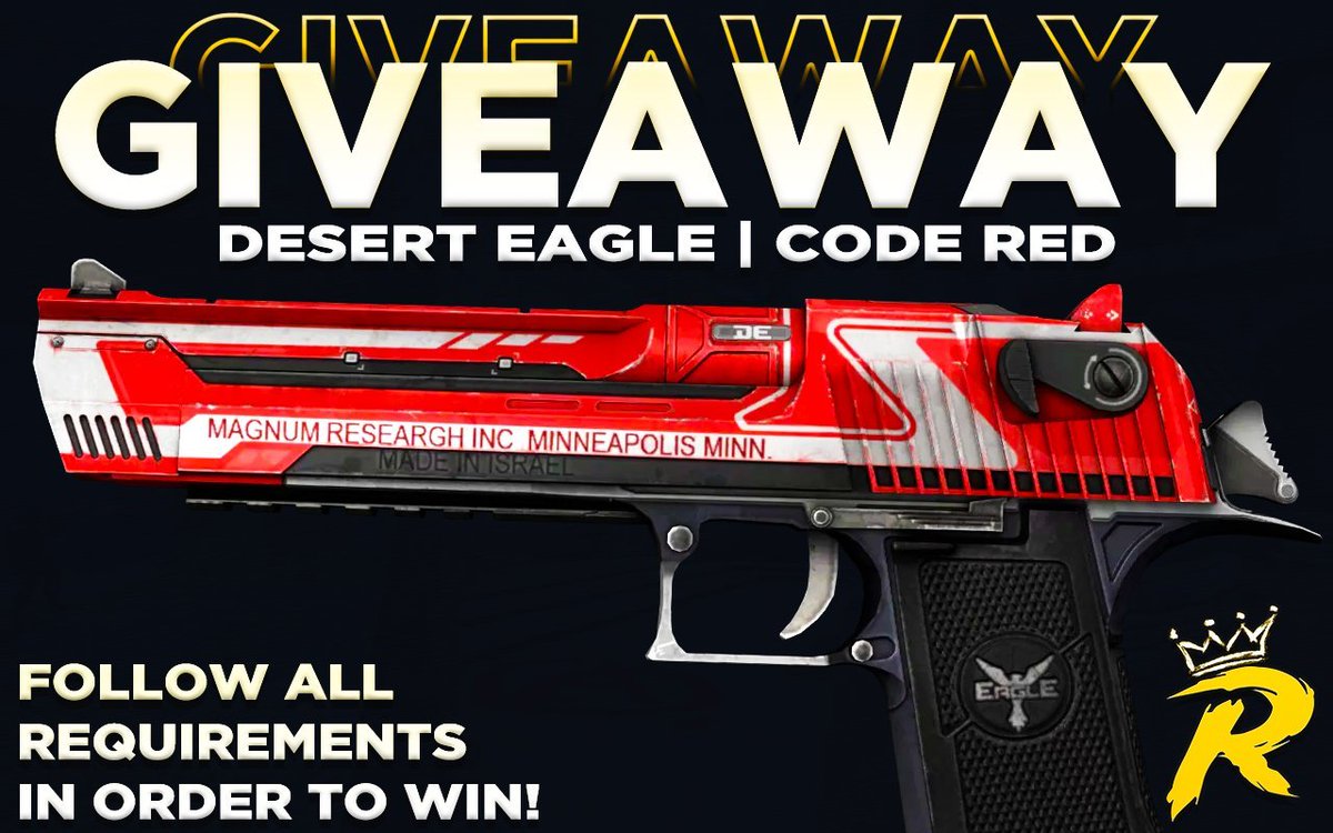 💸 Desert Eagle | Code Red [$30] 💸
💎 CSGO/CS2 Skin Giveaway 💎

⏩ Follow @RewardifyGG
🔁 Retweet
⬇️ Like + Subscribe ⬇️
youtube.com/watch?v=7-rdwP…
❗️ Watch the entire video to the end ❗️

🔜 Winner will be picked in a few days! GL!
