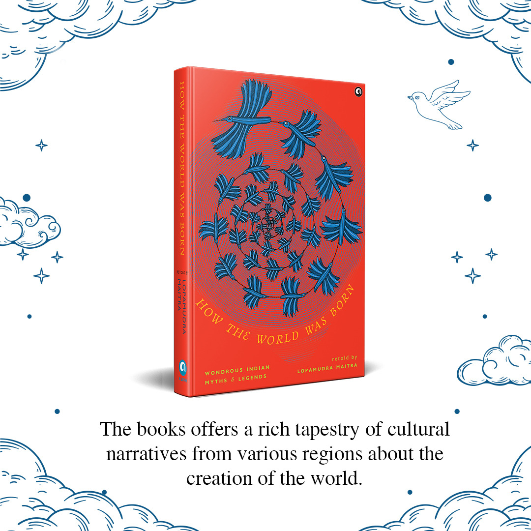 AlephBookCo's tweet photo. How the World Was Born: Wondrous Indian Myths and Legends is a book of 108 glorious creation tales and myths from across India. Imaginative, brilliant, and wise, the stories in the book will delight readers of all ages. #HowTheWorldWasBorn retold by @lmaitra. 
Pre-order your copy here: https://t.co/6r1eHyLV79