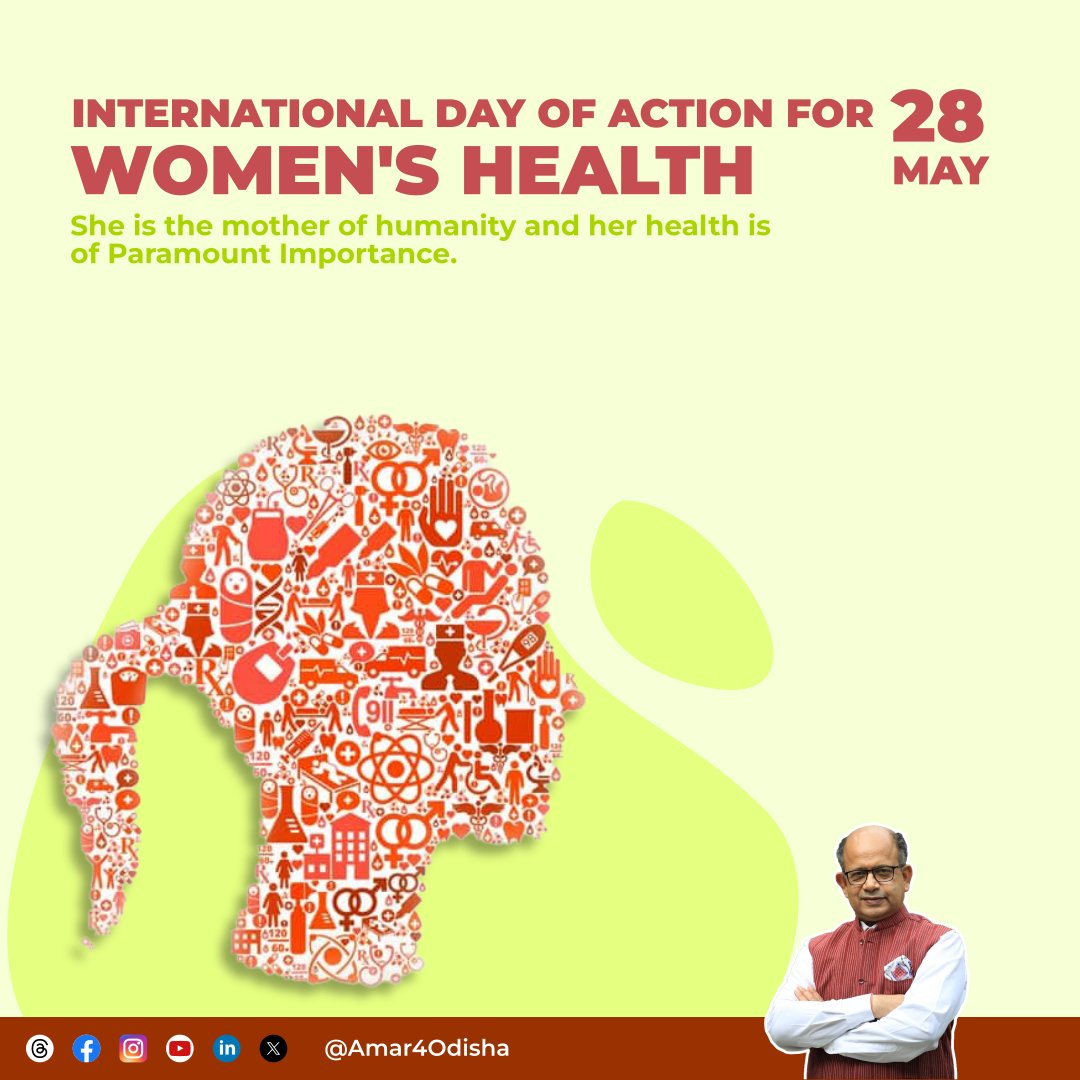 She is the mother of humanity and her health is of paramount importance.On this International Day of #ActionforWomensHealth, let's pledge to promote the thought of the importance the Rights of women to help them avail better healthcare aid and strive for a healthier nation.
