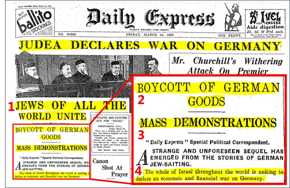 @benshapiro March 24, 1933 some cowards started a war because their predatory monetary system was expelled from a country along with their predatory sexual behavior.

Will I be flagged again for hate speech because I exposed the truth, again?

If do them you know who controls this platform