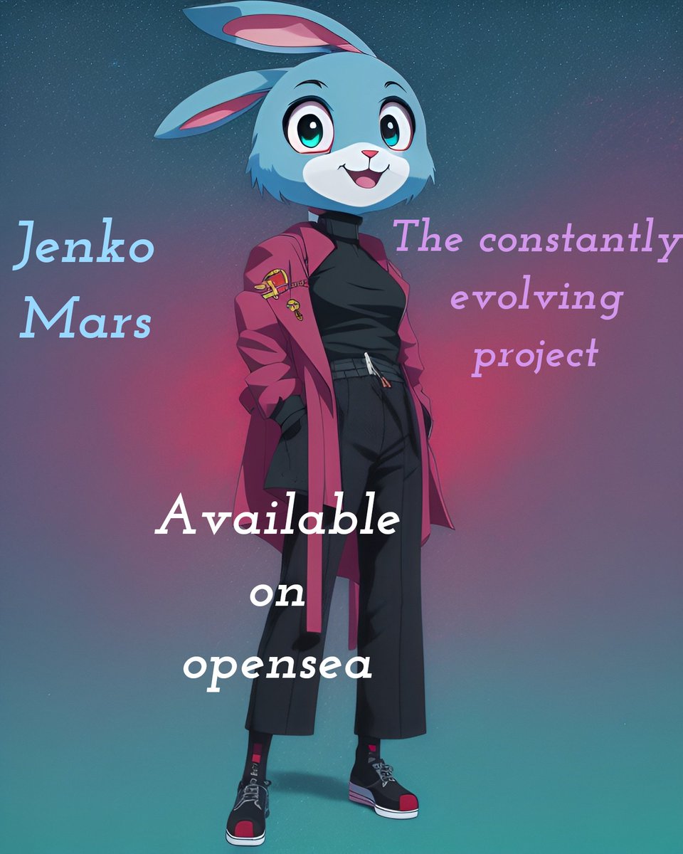 Jenko Mars 

Coolest bunny 
rabbit in town 

opensea.io/collection/jen…

#nft #jenkomars #nftsales #UK 
#nycnft #eu #USA #nftcommunity #cryptoart #jenkomarsnft