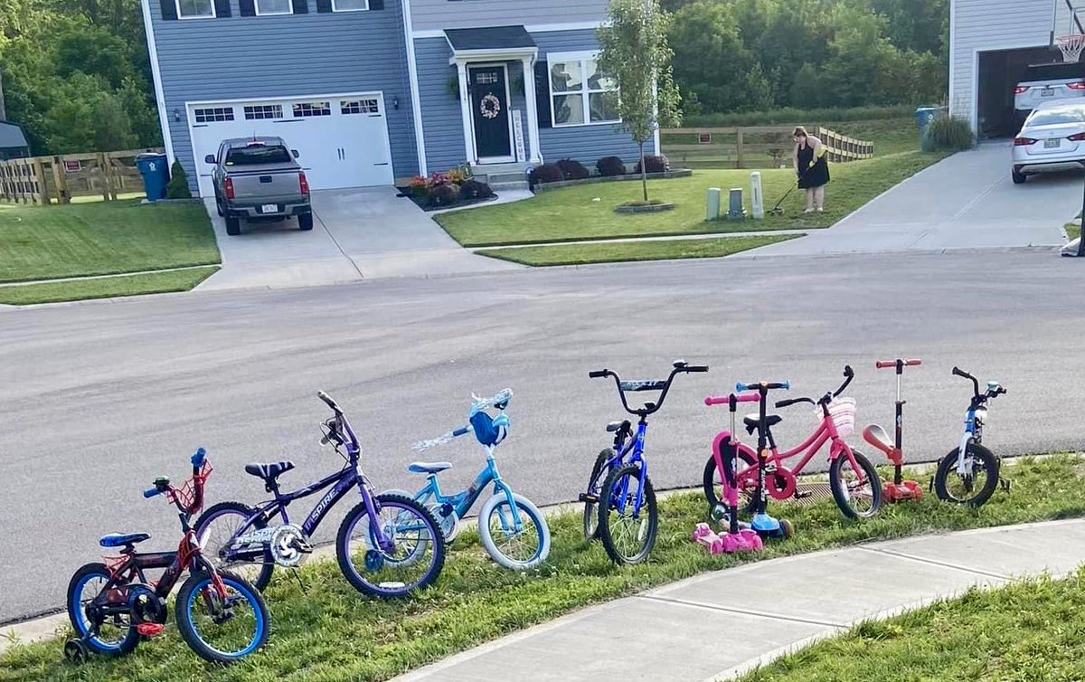 Got 4 yr old granddaughter a bike this week and now she’s apparently in a neighborhood gang