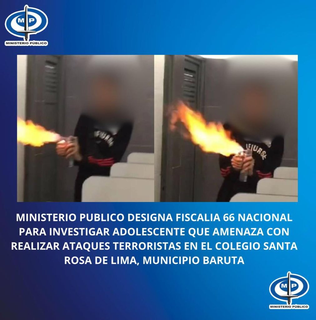 TarekWiliamSaab's tweet photo. #AHORA 

designada Fiscalía 66 Nacional para #Investigar y #Sancionar los hechos ocurridos en el Centro Educativo Santa Rosa de Lima, Municipio Baruta, Distrito Capital, 

donde el adolescente J.I.H.G, estudiante de 4 año de Bachillerato, amenaza con contratar a un grupo de sicarios para atentar contra la integridad física de los alumnos desde preescolar a primaria, así como profesores del referido colegio, al estilo de los ataques terroristas que ocurren en otros países como EEUU y Europa

DICHA IRREGULAR UNIDAD EDUCATIVA Y SUS AUTORIDADES SON LAS RESPONSABLES DE LO ALLÍ PUEDA OCURRIR 

Bajo nuestra gestión en el @MinpublicoVEN NO PERMITIREMOS QUE DICHAS PRACTICAS AJENAS A LA IDIOSINCRASIA DEL VENEZOLANO SE INSTALEN EN NUESTRA PATRIA

#HABRAJUSTICIA