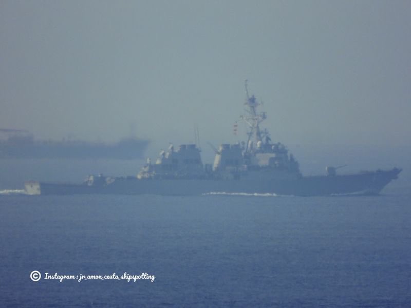 USS Cole (DDG 67) Arleigh Burke-class Flight I guided missile destroyer eastbound in the Strait of Gibraltar - May 27, 2024 #usscole #ddg67 SRC: INST- jr_amon_ceuta_shipspotting