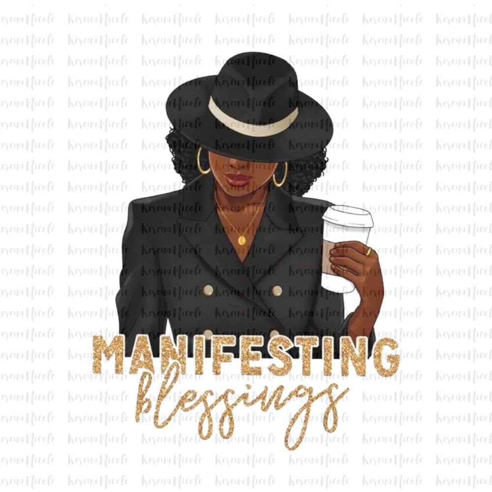 Ready To Press DTF Transfer Black Woman MANIFESTING Blessings tuppu.net/5c0a9de6 #explore #melaninfashion #fashionjewelry #blackownedbusiness #Etsy #BlackOwnedBusiness