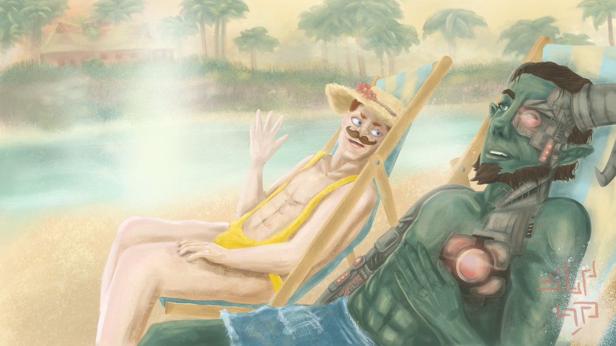 asparagurk's tweet photo. Doc and his work wife from Saturdays stream #Hermitcraftfanart #hermittwt https://t.co/SHUr0hW83D