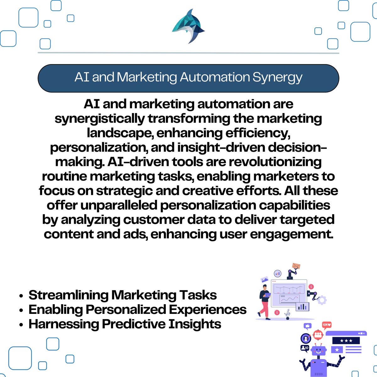 (1/7) 🌟 Thread: Marketing automation and AI are revolutionizing the marketing landscape. Here’s how these technologies are taking marketing to the next level, driving efficiency, personalization, and engagement. #marketingagency #AI