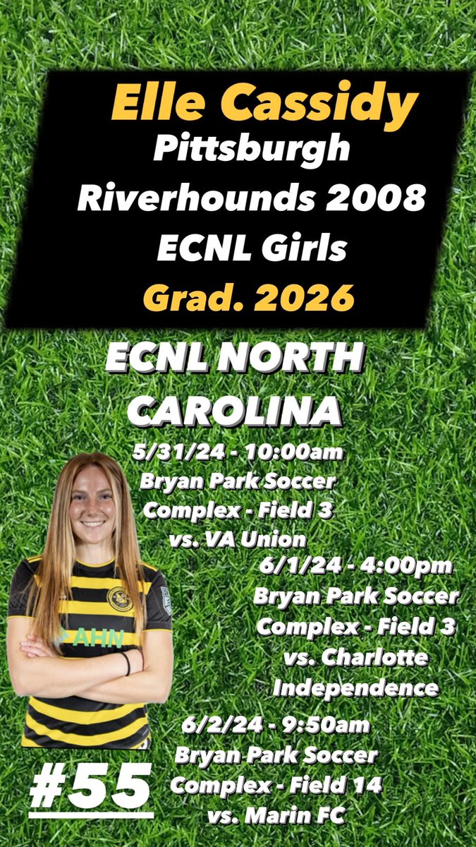 So excited for our final showcase of the year before playoffs! <a href="/HoundsAcademy/">The Riverhounds Academy</a> <a href="/RotzyJ_37/">John Rotz</a> <a href="/PrepSoccer/">Prep Soccer ⚽️</a> <a href="/ImCollegeSoccer/">College Soccer Truth ™</a> <a href="/ImYouthSoccer/">ECNL/GA/Recruiting/College Soccer</a> <a href="/ECNLgirls/">ECNL Girls</a>