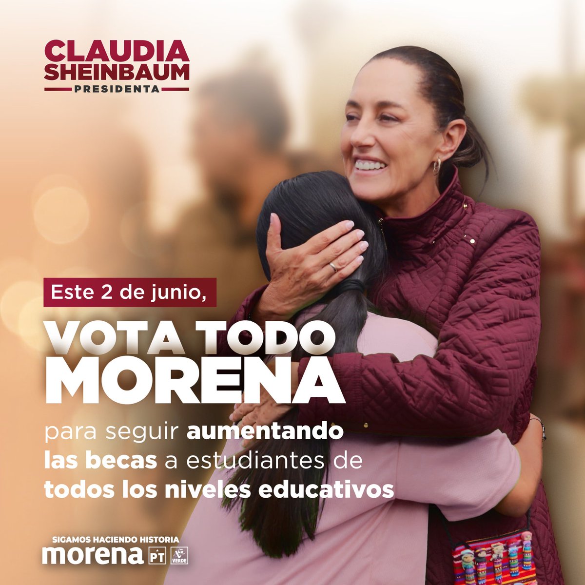 Sin educación, no hay Transformación. Vota todo Morena este 2 de junio.