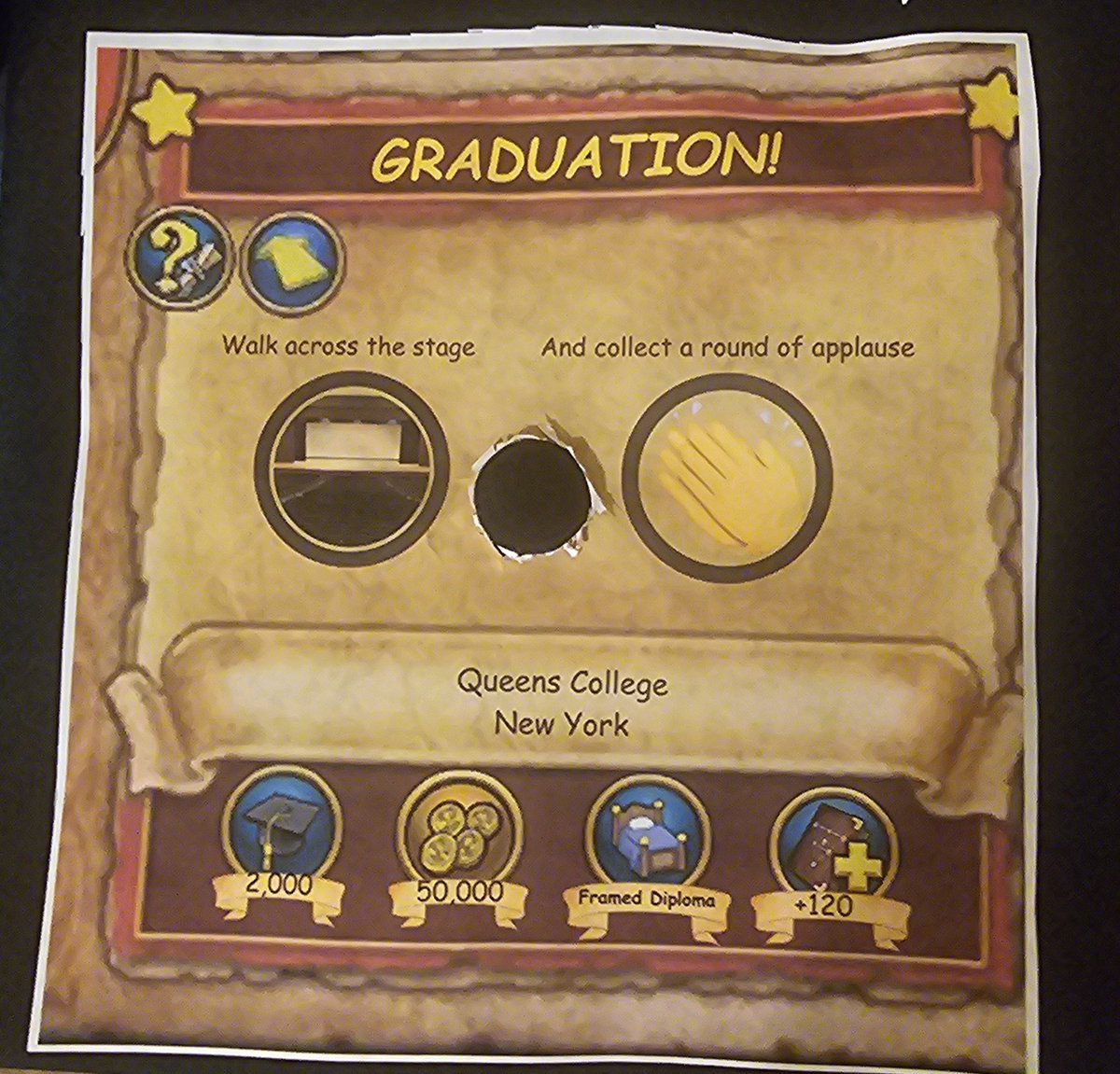 Here is my #wizard101 themed grad cap for my college graduation!