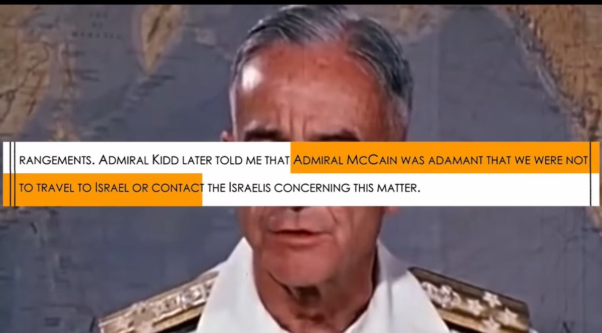 Never forget Admiral John McCain Sr ran total cover for Israel when he was put in charge of overseeing the investigation of the Israeli attack on USS Liberty. He wouldn’t even allow the investigators to ask questions or talk to the Israelis.
