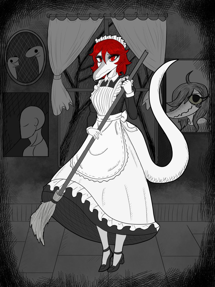 #Snootgame I had a strange desire to draw Victorian maid Schizo/Wendy