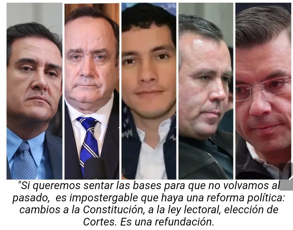 Los 5 de esta fotografía más Jimmy Morales son, los causantes de la ruina en la que se encuentran nuestras instituciones. El saqueo despiadado al que sometieron al país se queda corto con todo el daño institucional que causaron. Ellos son los causantes de cientos de miles de