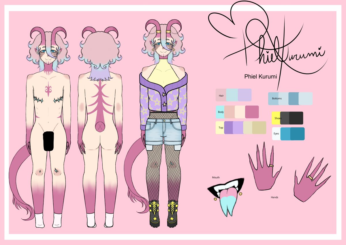 PhiphiEverythin's tweet photo. Holy shit guys, I finished my ref sheet finally ... So here it is~ I FINALLY EXIST !!!
#vtuber #vtuberref #envtuber https://t.co/xHxt34yPdb